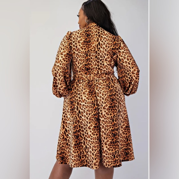 Dani Plus Leopard Knit Dress - Picture 6 of 11